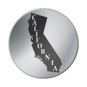 California State Coin Stock Illustration