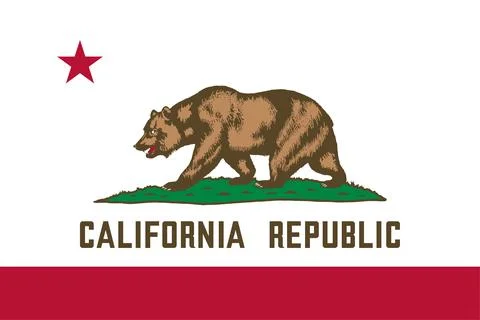 California state flag. Vector illustration. Stock Illustration