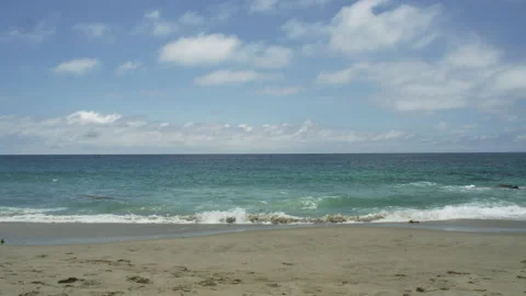 California Static Beach and Waves On a Beautiful Sunny Day Stock Footage 220528082