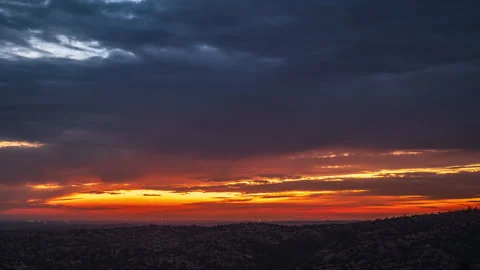 California Sunset Closeup Stock Footage 282630199