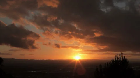 California Sunset Timelapse Stock Footage 999744