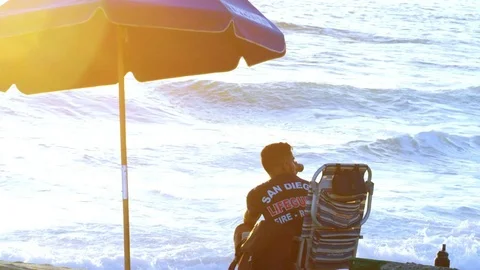 California Surf Session at Sunset Stock Footage 83561298