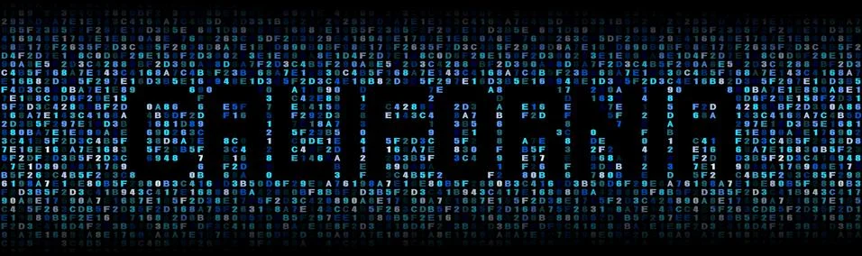California text on hex code illustration Stock Illustration