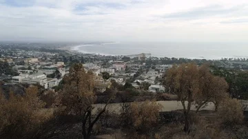 California Thomas Fire destruction Stock Footage 86129640