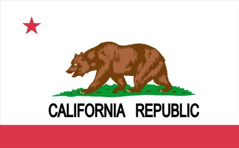California vector state flag. Stock Illustration