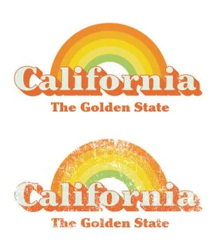 California vintage Stock Illustration