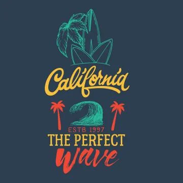 California wave Stockillustratie