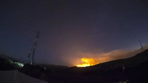 California Wildfire Timelapse 库存影片 142403284