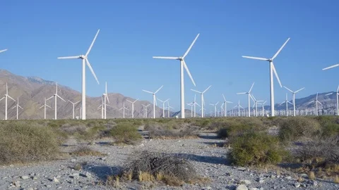 California Wind Farm in 4K+ Stock Footage 80477542