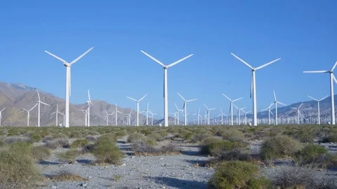 California Wind Farm in 4K+ Stock Footage 80481354