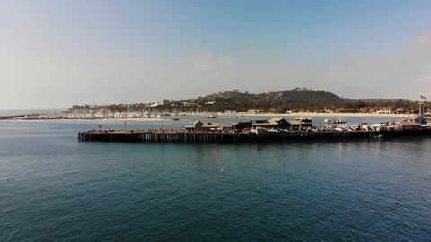 CaliforniaPier flyover Stock Footage 109294015