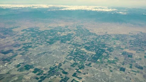 California’s Central Valley near Bakersfield Stock Footage