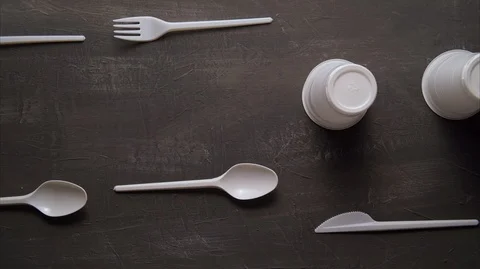 California/usa,jan 28.2020: plastic problem concept, stop motion animation Stock Footage 123725212