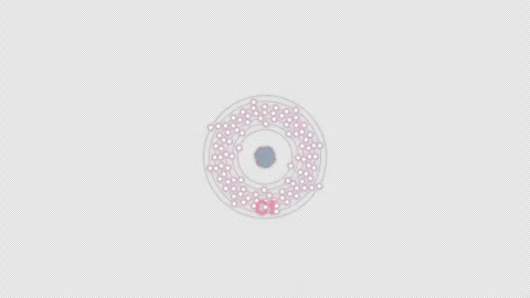 Californium Cf Bohr Atom Model Clean No Text Animation Video Overlay Alpha 4K Видео 339364462