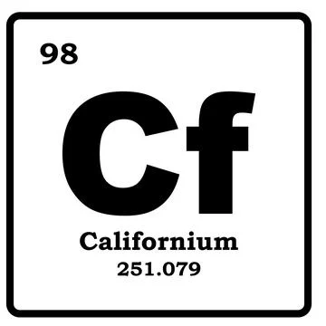 Californium element icon Stock Illustration