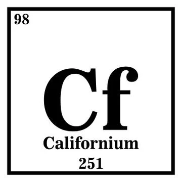 Californium Periodic Table of the Elements Vector illustration eps 10 스톡 일러스트