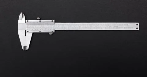 Caliper on black background Stock Photos