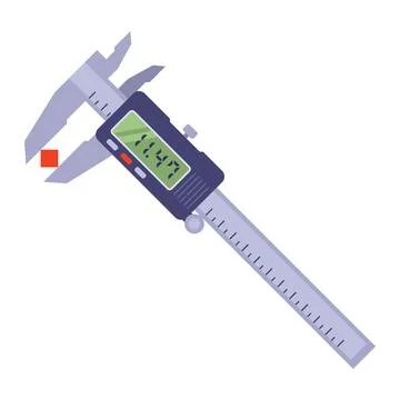 Caliper device for measuring objects. Stock Illustration
