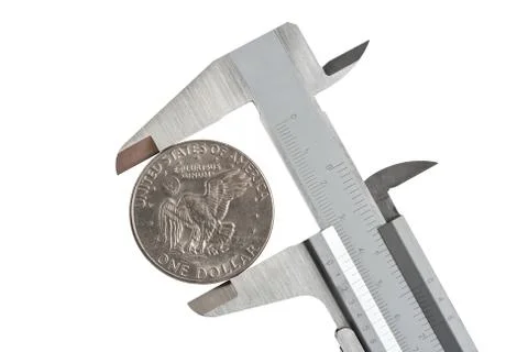 Caliper with dollar Stock Photos