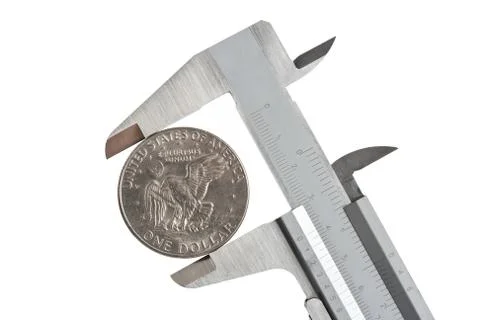 Caliper with dollar Stock Photos