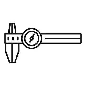 Caliper height icon outline vector. Gauge calliper Stock Illustration