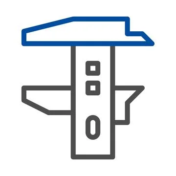 Caliper icon, engineering and measurement concept. Illustrazione stock