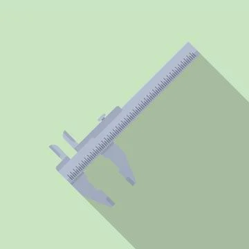 Caliper icon flat vector. Vernier calliper Stock Illustration