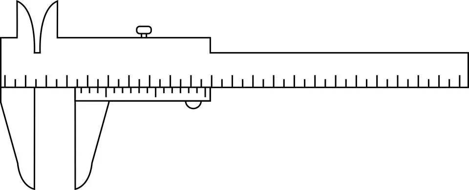 Caliper icon. 스톡 일러스트