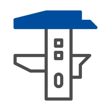 Caliper Icon.  Measuring Tool for Precision Engineering. Stock Illustration