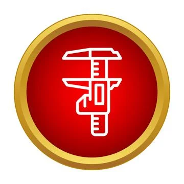 Caliper icon representing precision measurement and engineering tool イラスト素材