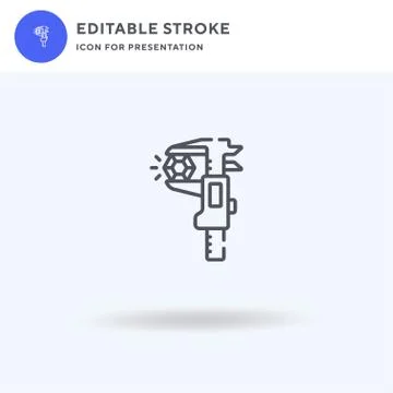 Caliper icon vector, filled flat sign, solid pictogram isolated on white, log Stock Illustration