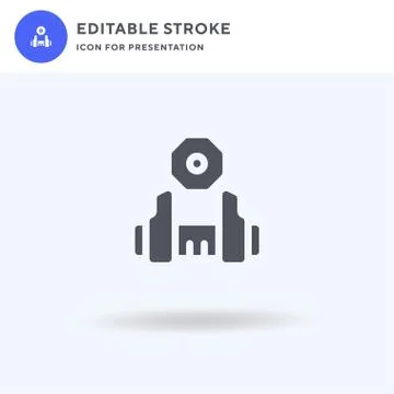 Caliper icon vector, filled flat sign, solid pictogram isolated on white, logo Stock Illustration
