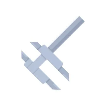 Caliper measure icon flat vector. Calliper height Stock Illustration