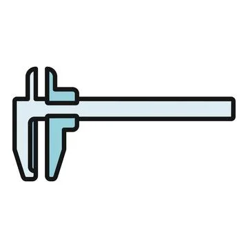 Caliper measurement tool for engineering and precision work Illustrazione stock