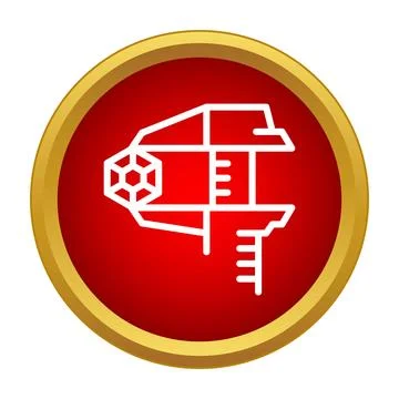 Caliper measuring diamond gem icon precision tool Stock Illustration