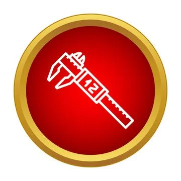 Caliper tool icon for precise measurement and engineering Stock Illustration