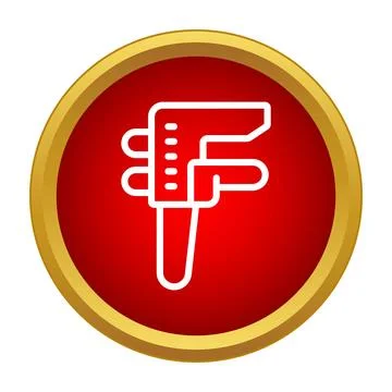 Caliper tool icon representing precision and engineering Stockillustratie