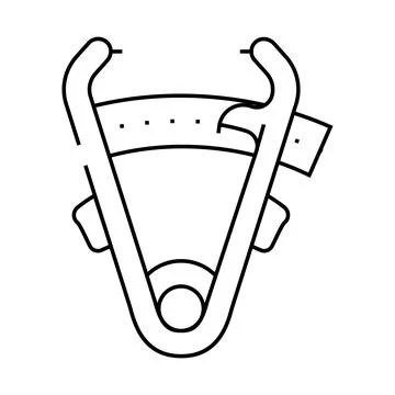 Caliper tool line icon vector illustration black Stock Illustration