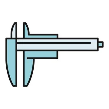 Caliper tool measuring dimensions in engineering and industry Stock Illustration