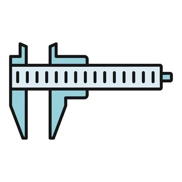 Caliper tool measuring dimensions with precision and accuracy Stock Illustration