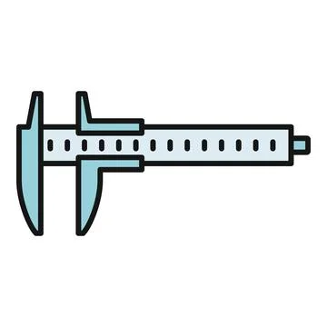 Caliper tool measuring engineering construction precision length Stock Illustration