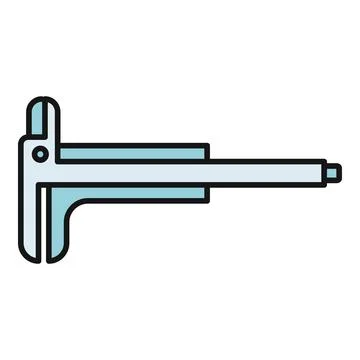 Caliper tool measuring engineering data and precision instrument Stock Illustration