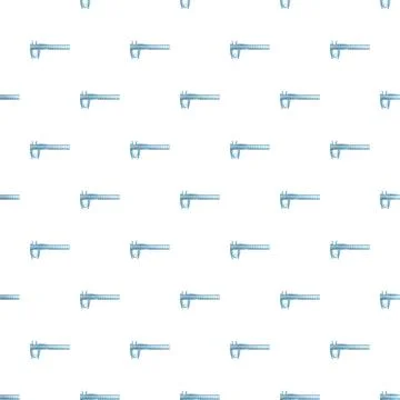 Caliper tool measuring instrument seamless pattern tiling Stock Illustration