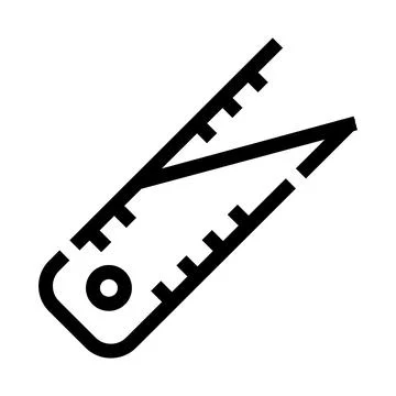 Caliper tool measuring precision engineering scale icon Stock Illustration