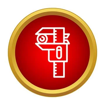 Caliper tool measuring precision engineering icon symbol Stock Illustration