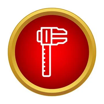Caliper tool measuring precision engineering icon symbol イラスト素材