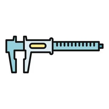 Caliper tool measuring precision engineering and accuracy Illustrazione stock