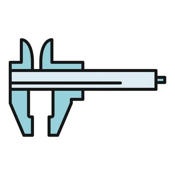 Caliper tool measuring precision engineering and science Stock Illustration