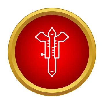 Caliper tool measuring precision engineering outline icon Stock Illustration