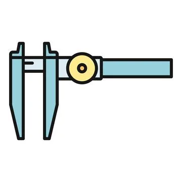 Caliper tool measuring precision engineering and craftsmanship Stock Illustration